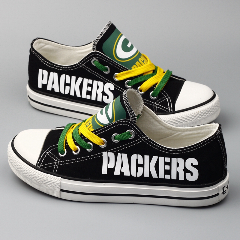 Women's Green Bay Packers Repeat Print Low Top Sneakers 001